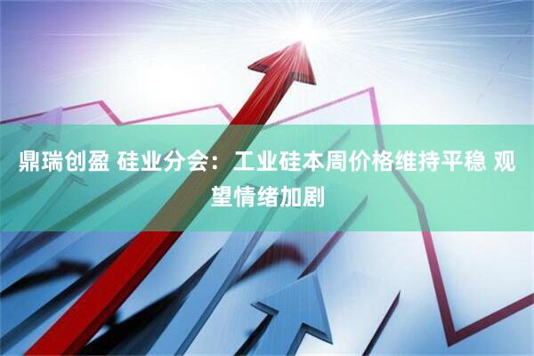 鼎瑞创盈 硅业分会：工业硅本周价格维持平稳 观望情绪加剧